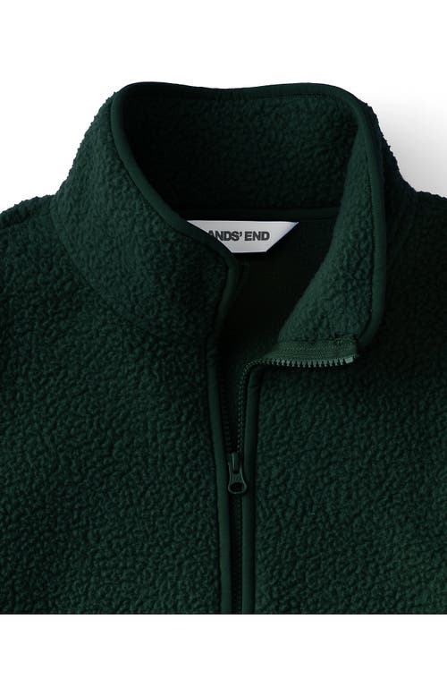 Lands' End Plus Size Half Zip Cozy High Pile Fleece Pullover In Black