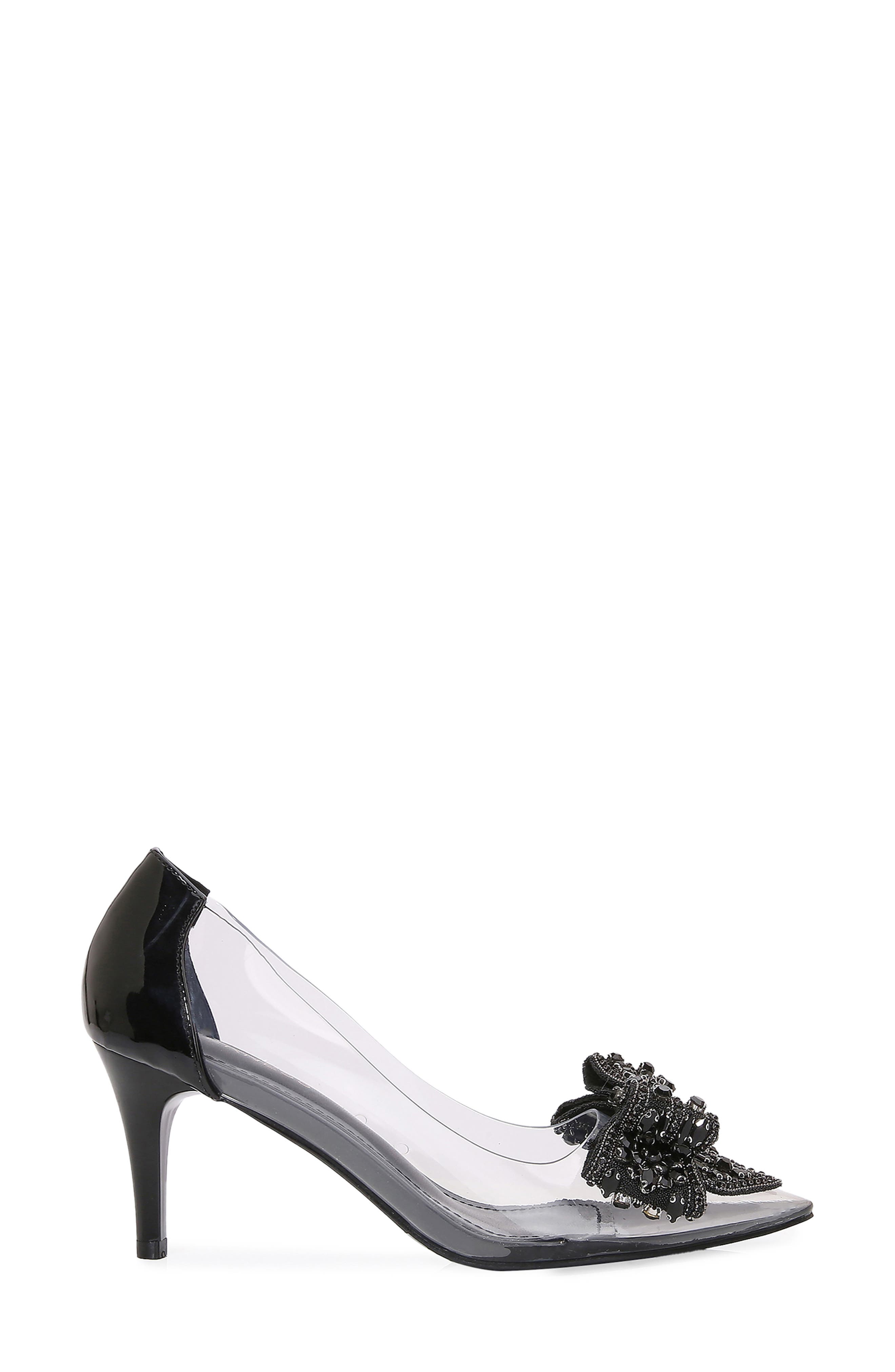BERNESS Nala Rhinestone Clear Pump, Alternate, color, Black