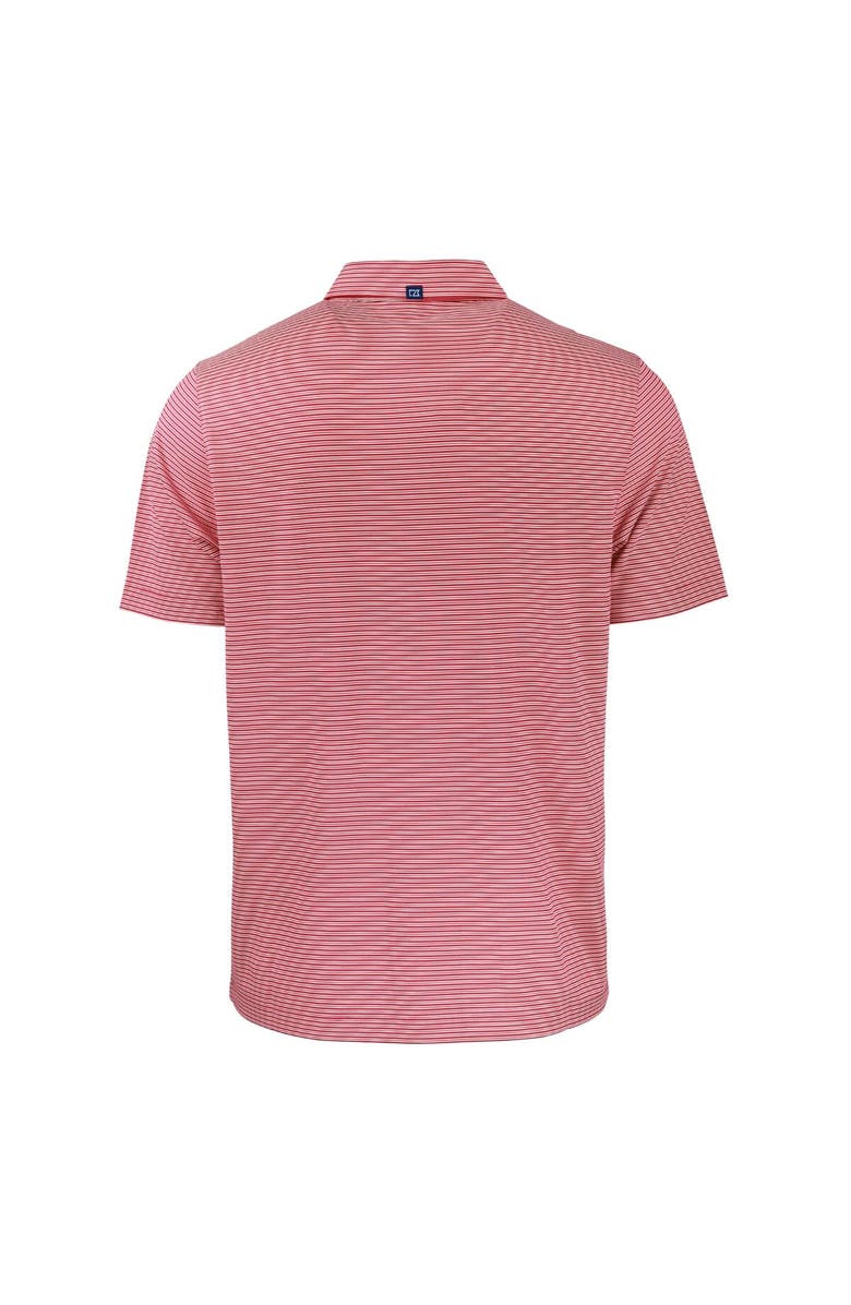 Cutter & Buck Men's Cutter & Buck  Red/White Los Angeles Dodgers Stars & Stripes Forge Eco Double Stripe Stretch Recycled Polo, Alternate, color, 