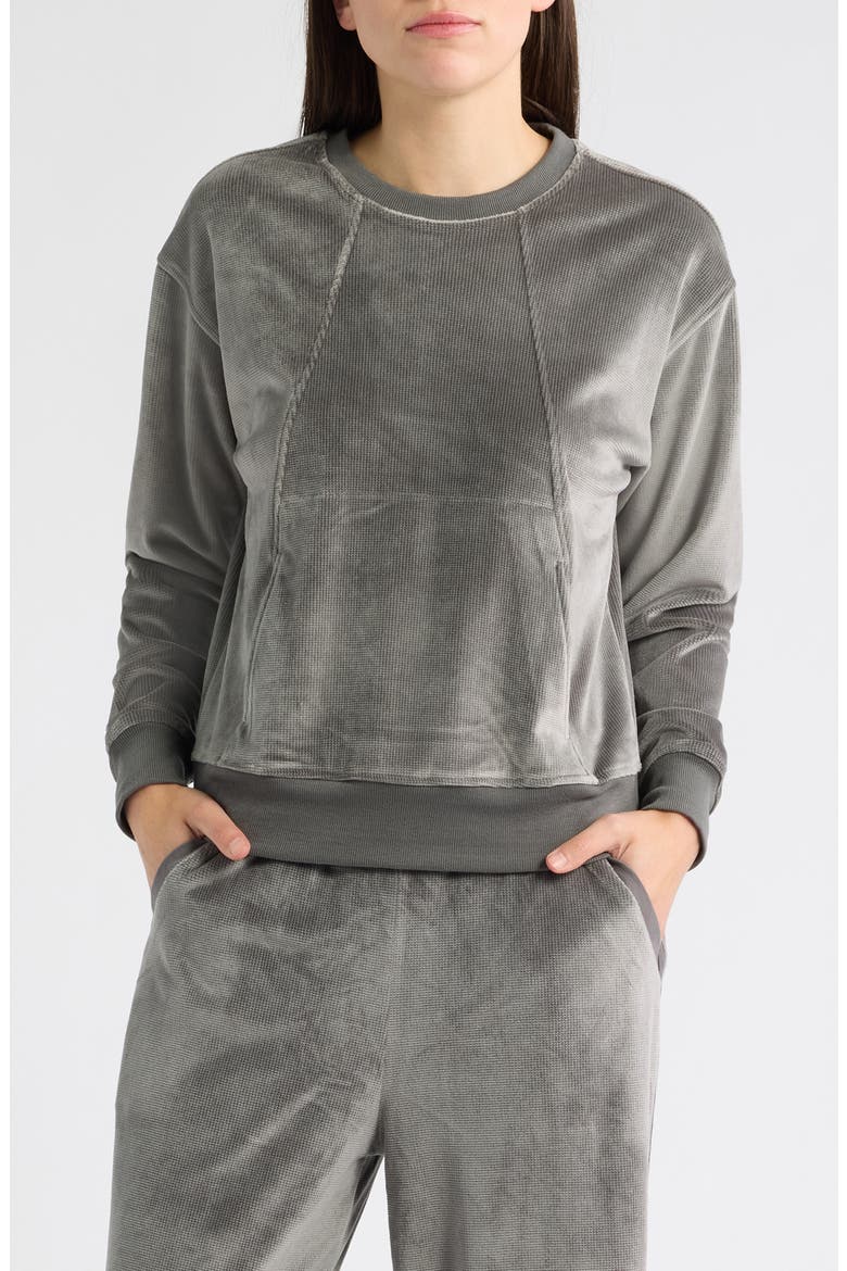 Seamed Crewneck Sweatshirt, Main, color, CHARCOAL