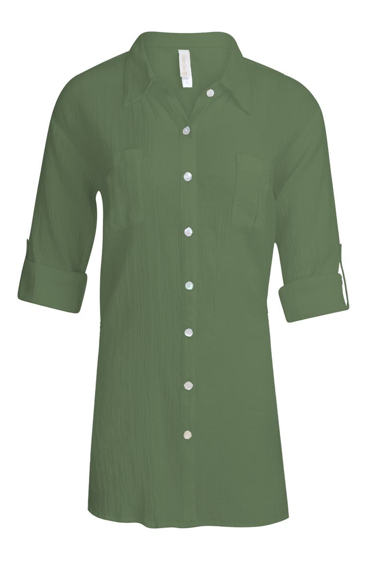 Relaxed Shirt Dress, Alternate, color, Fatigue