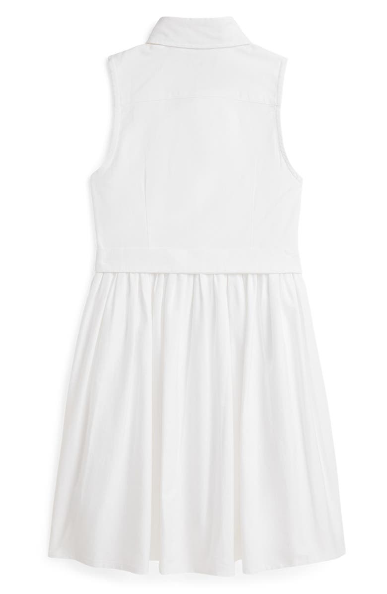Polo Ralph Lauren Kids' Sleeveless Cotton Oxford Dress, Alternate, color, White