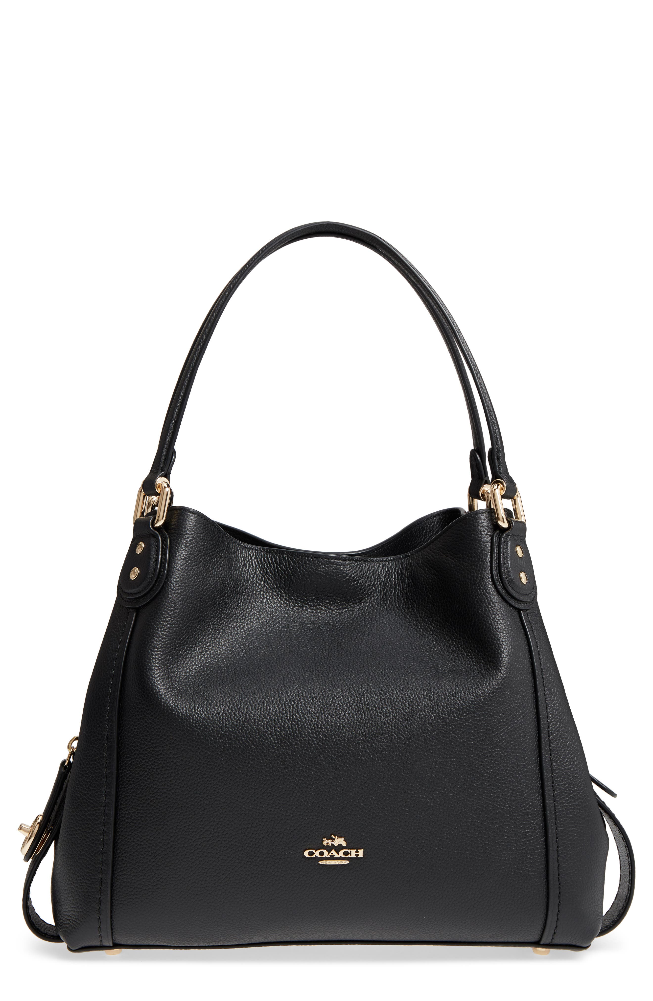 COACH Edie 31 Pebbled Leather Shoulder Bag, Main, color, 