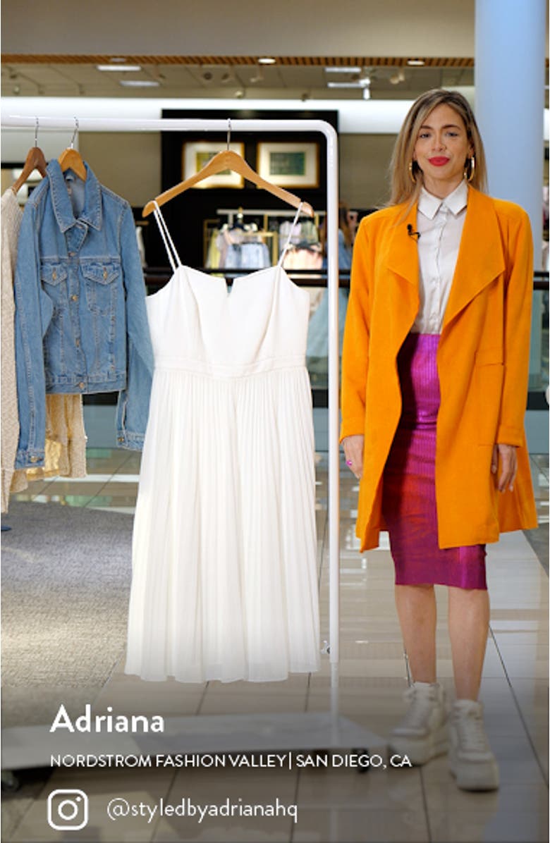 Charli Pleated Midi Dress, sales video thumbnail