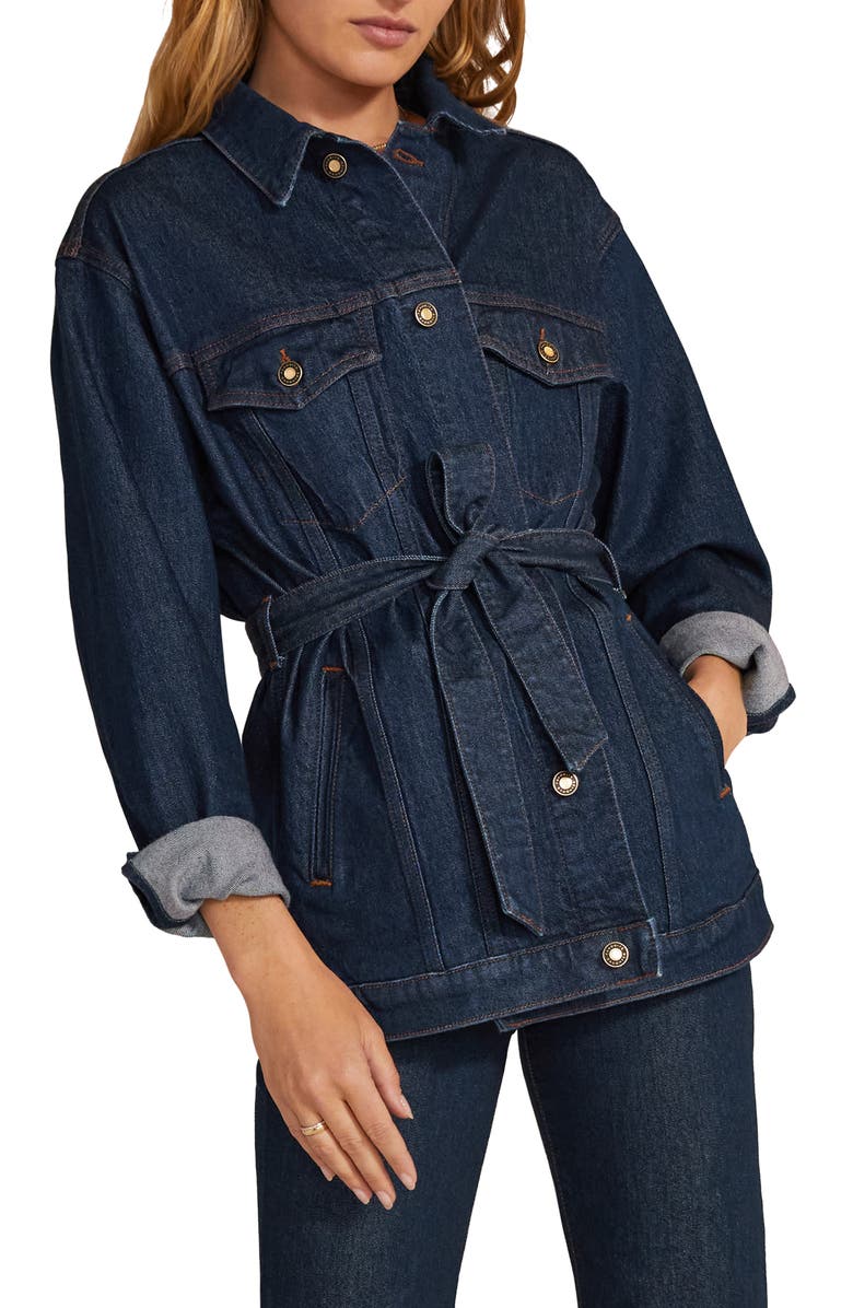 Favorite Daughter The Jane Denim Trench Coat, Main, color,