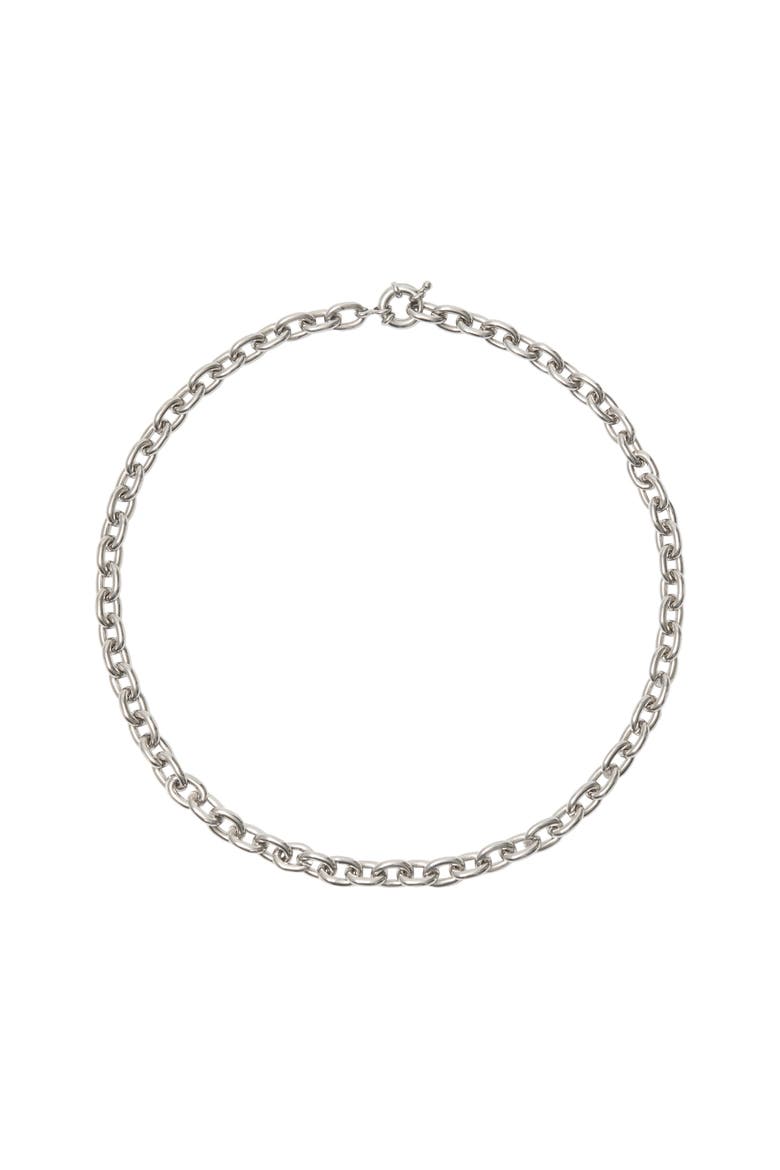 Charm Chain Necklace, Main, color, Silver