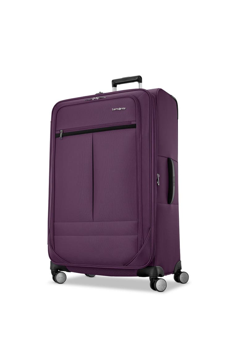 Element Softside Expandable 29" Large Checked Spinner Luggage, Main, color, Purple