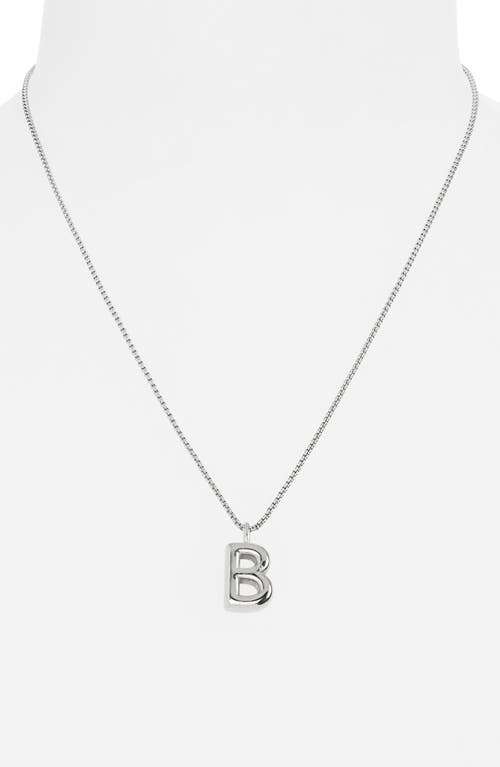 Open Edit Waterproof Bubble Initial Pendant Necklace