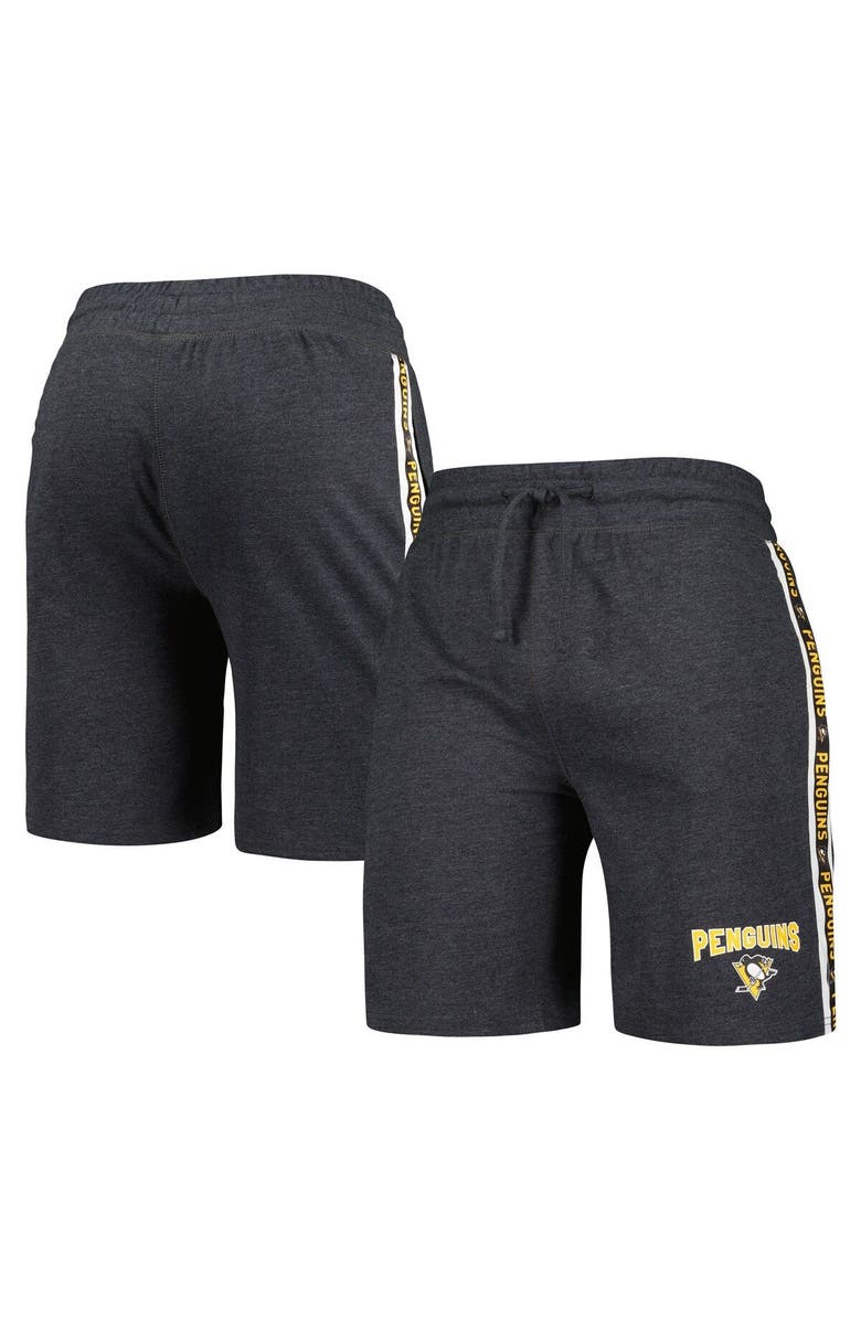 CONCEPTS SPORT Men's Concepts Sport  Charcoal Pittsburgh Penguins Team Stripe Shorts, Main, color, 