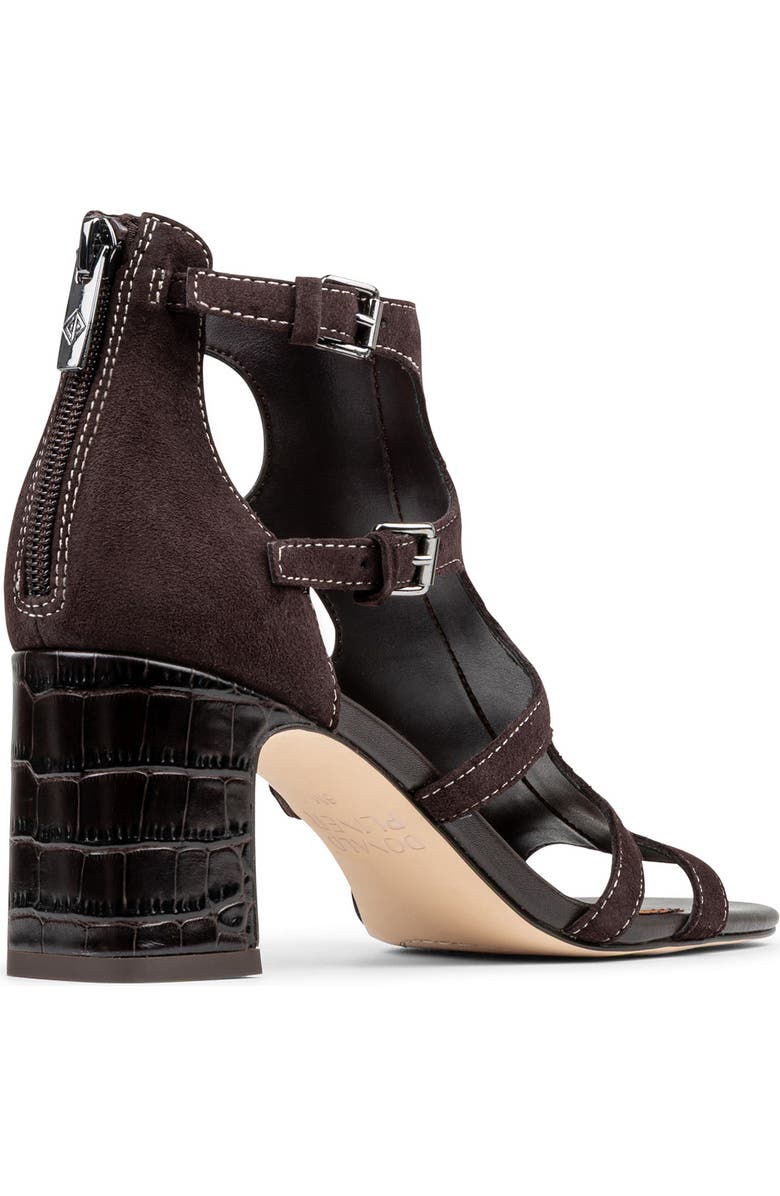 Donald Pliner Cutout Block Heel Sandal, Alternate, color, Dark Brown/ Dark Brown