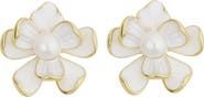 Panacea Enamel & Freshwater Pearl Earrings