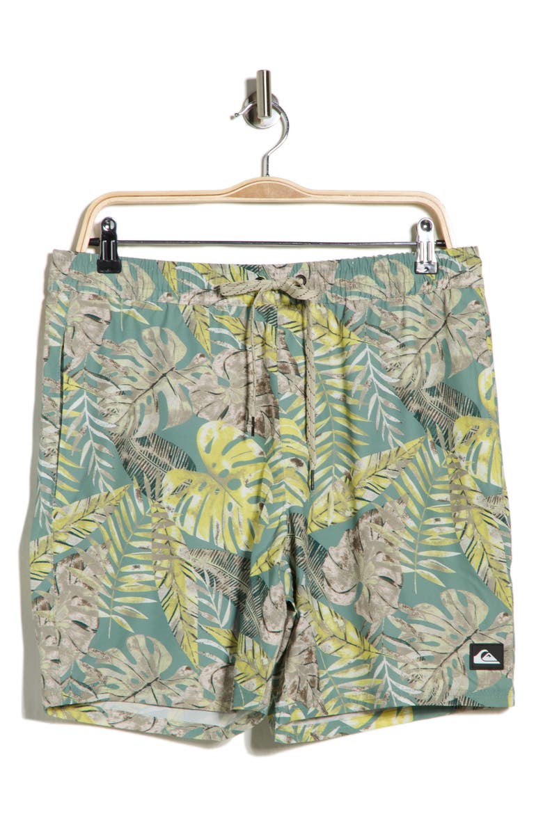 Tropic Volley Swim Shorts, Alternate, color, LILY PAD