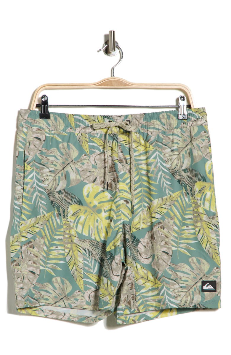 Quiksilver Tropic Volley Swim Shorts, Main, color, Lily Pad