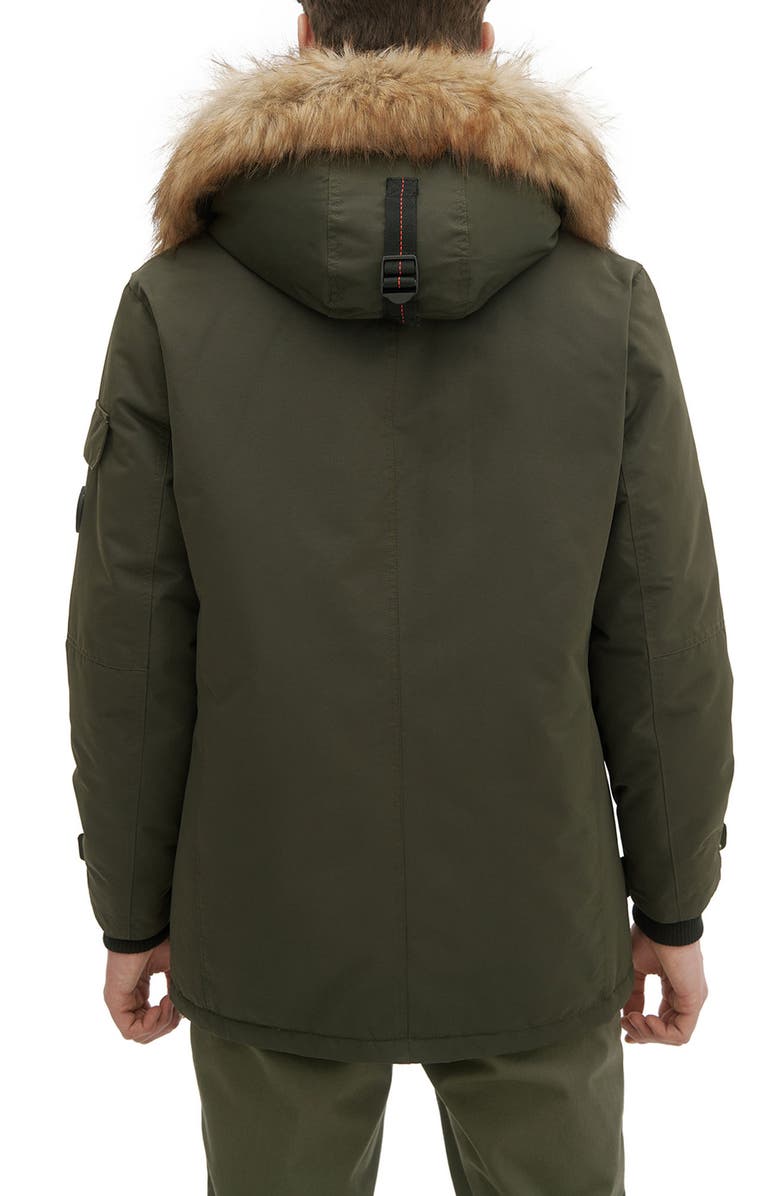 Noize Jacob Faux Fur Trim Hooded Insulated Parka Jacket, Alternate, color, Forest