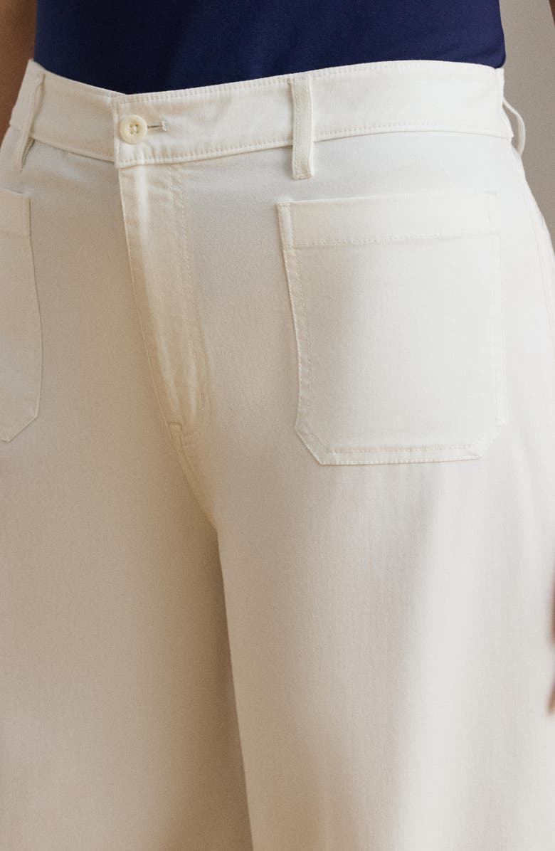 Lauren Ralph Lauren High Waist Stretch Cotton Crop Chino Pants, Alternate, color, White