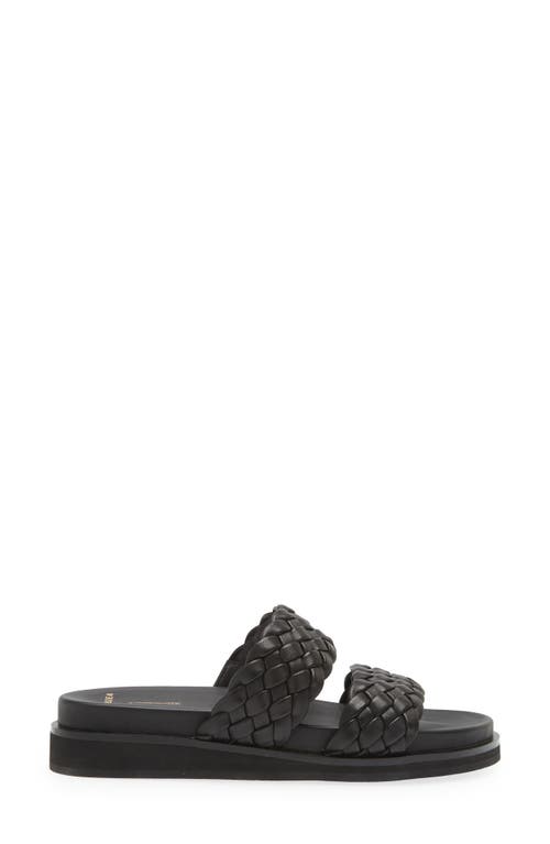 Frankie4 Malone Weave Slide Sandal In Black Weave