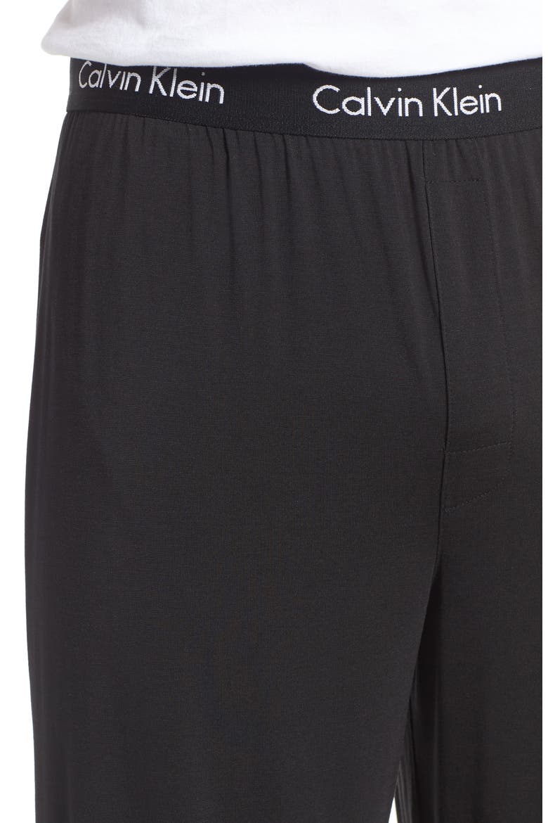 'U1143' Micromodal Pajama Pants, Alternate, color, BLACK