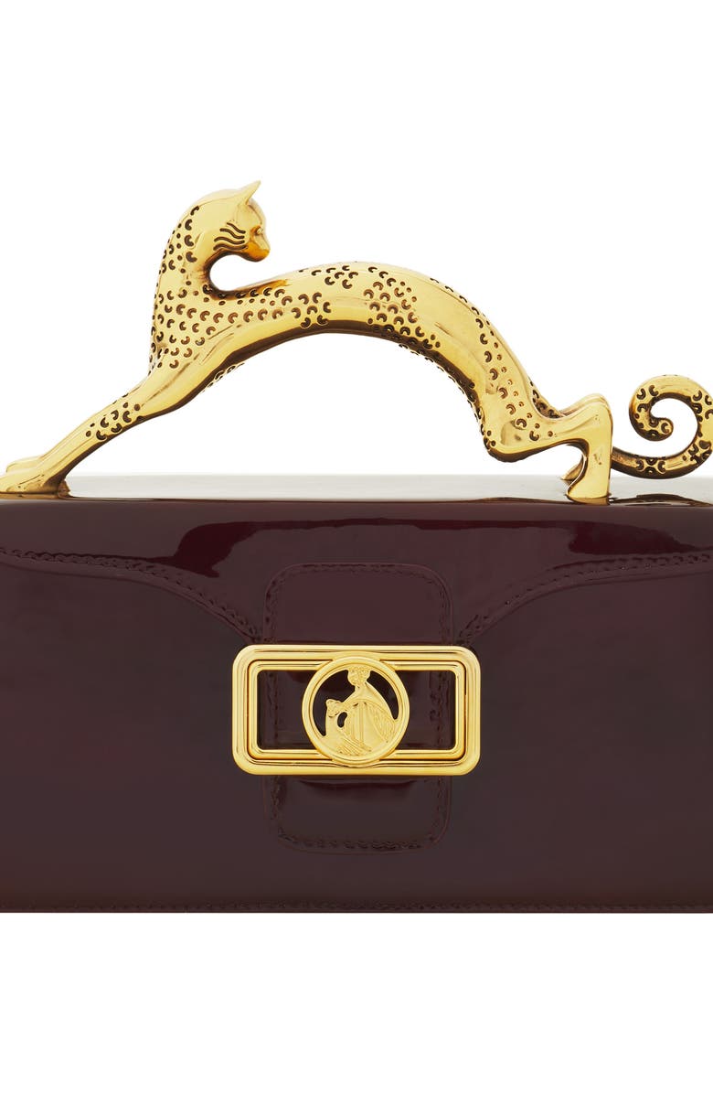 Lanvin Pencil Cat Nano Patent Leather Bag, Alternate, color,