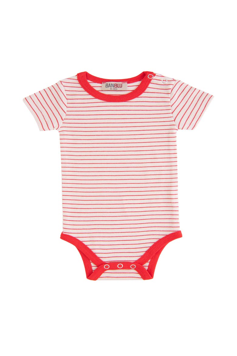 Striped Modal Bodysuit, Main, color, Red