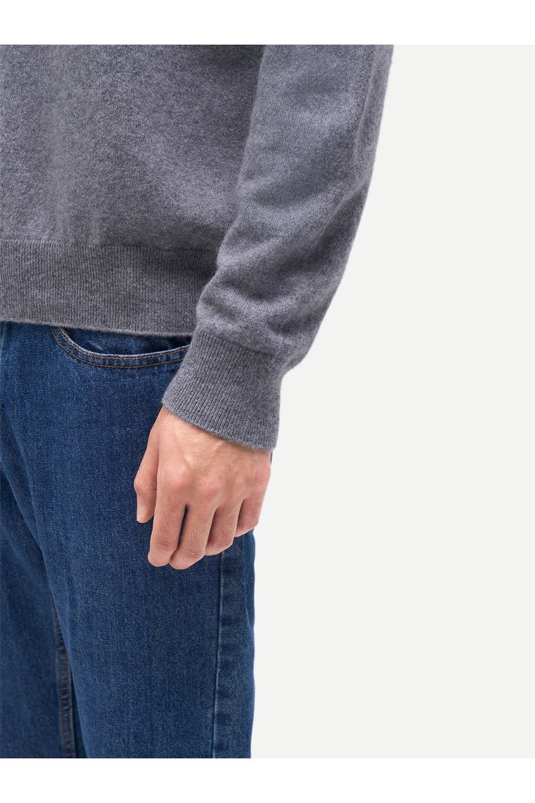 Timeless Mock Neck Cashmere Sweater, Alternate, color, dim gray