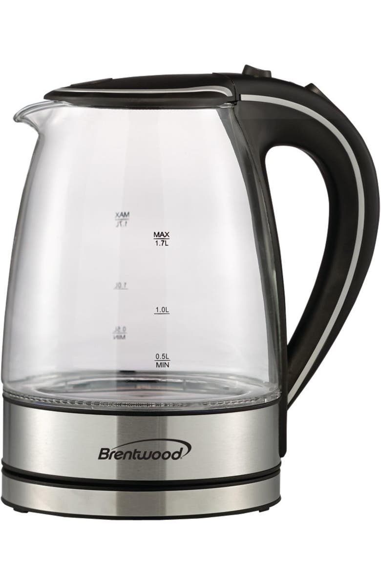 Brentwood GLASS  KETTLE, Main, color, Black