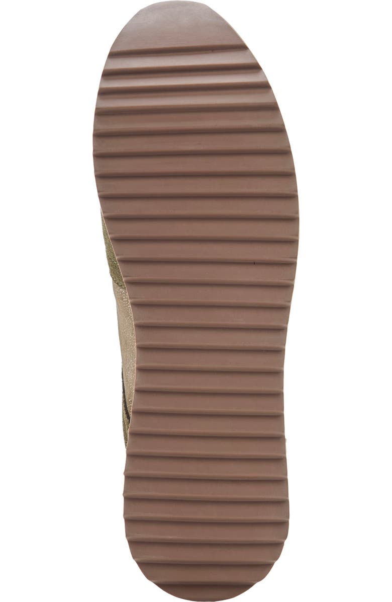 Johnston
Murphy Gracie Colorblock Platform Sneaker, Alternate, color, Olive Suede / Metallic Suede