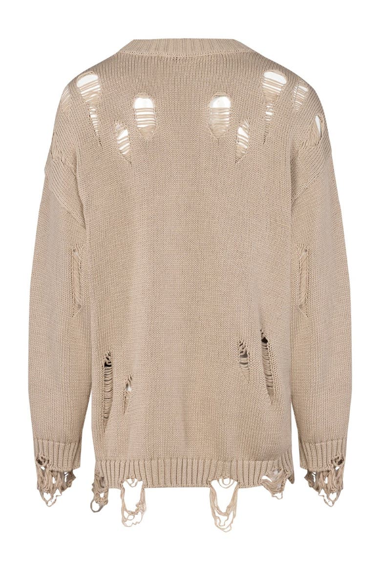 Your *Itch Ripped  Knit Sweat, Alternate, color, BEIGE