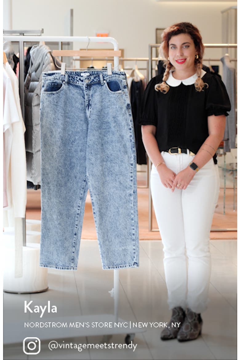 Acid Wash Straight Leg Mom Jeans video