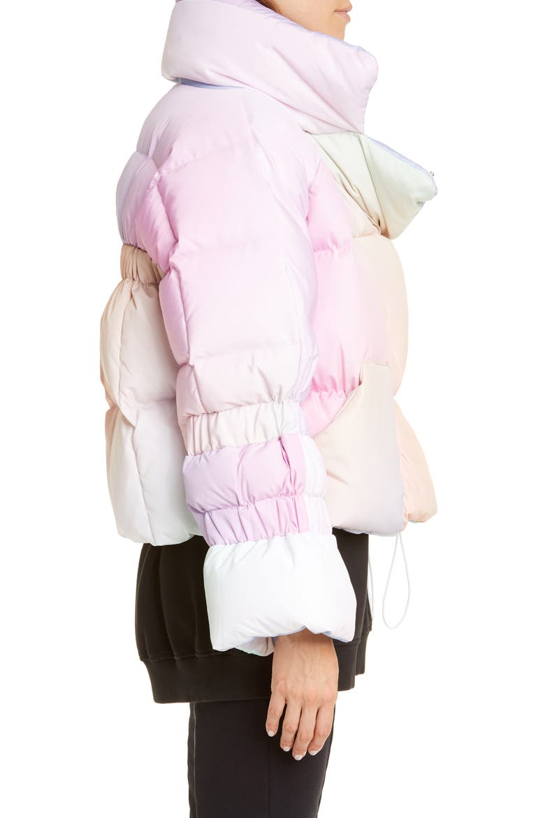 Star Rainbow Down Fill Puffer Jacket, Alternate, color, MULTI COLOR PRINT
