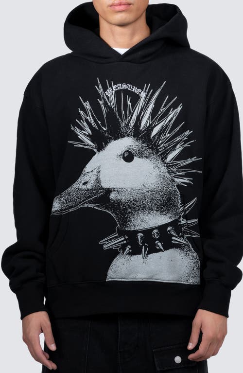 PLEASURES Punk Duck Hoodie in Black 