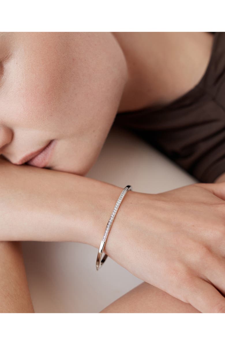 Monica Vinader Essential Lab Grown Diamond Bangle, Alternate, color, Sterling Silver / Diamond