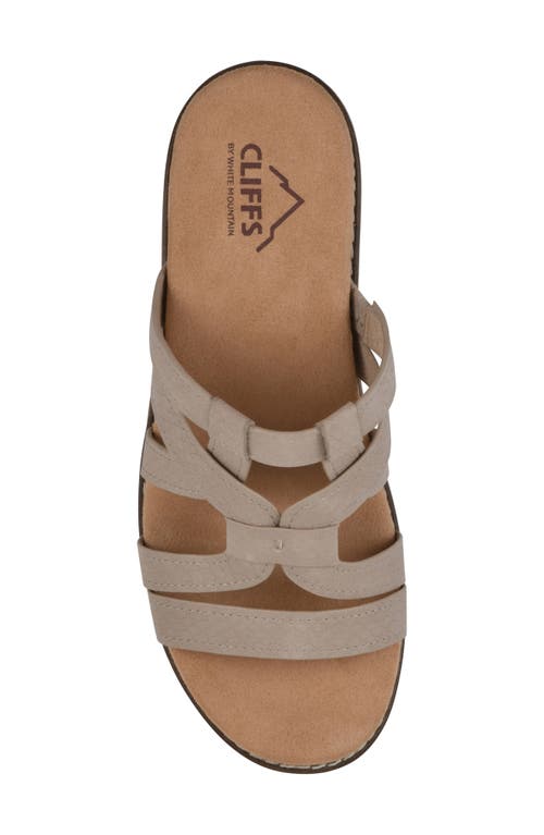 Cliffs By White Mountain Tinisha Wedge Sandal In Taupe Embossed