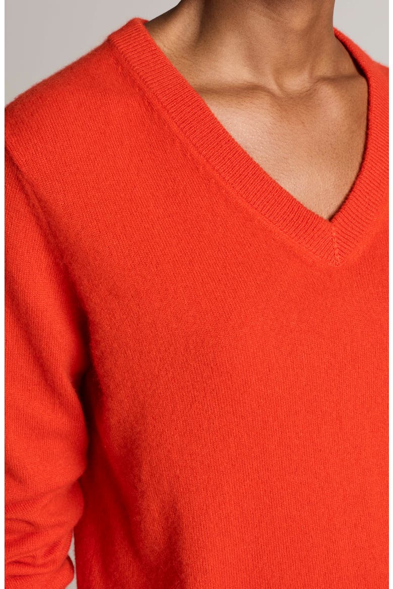 V-Neck Cashmere Sweater, Alternate, color, CRIMSON