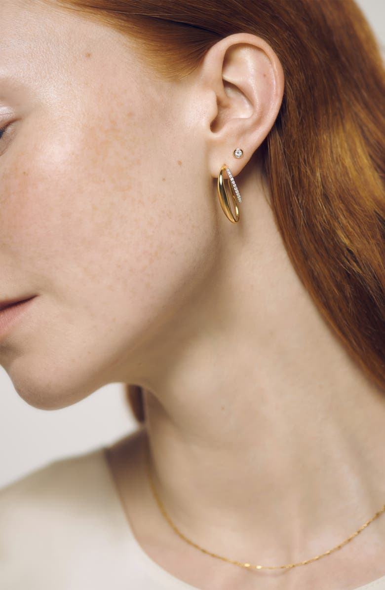 Monica Vinader Medium Nura Wrap Hoop Earrings, Alternate, color, 18Ct Gold Vermeil / Lab Dia