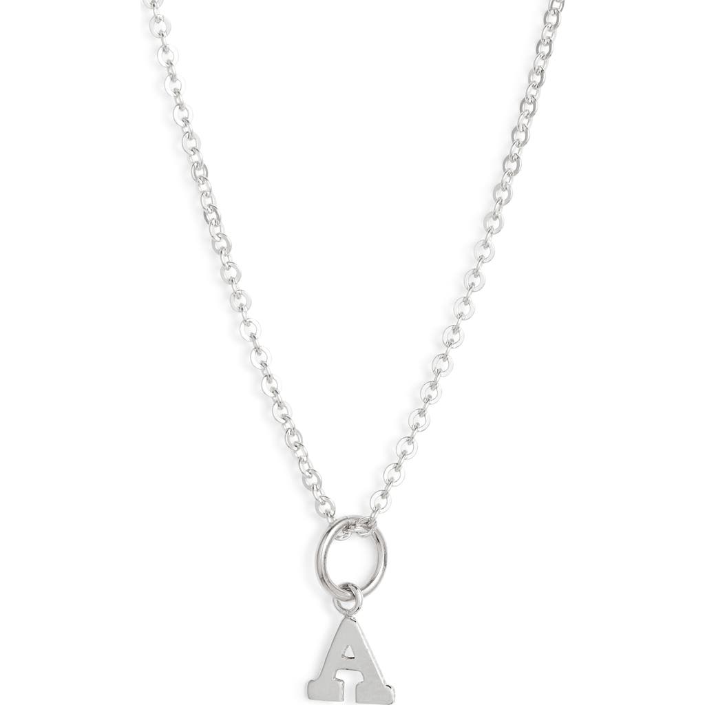 Nashelle Initial Pendant Necklace In Sterling Silver - A
