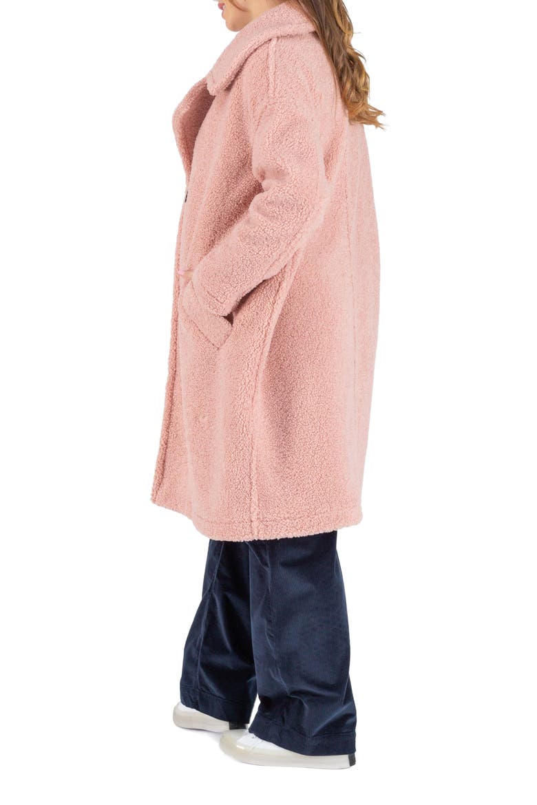 Léonie Long pregnancy coat, Alternate, color, PINK