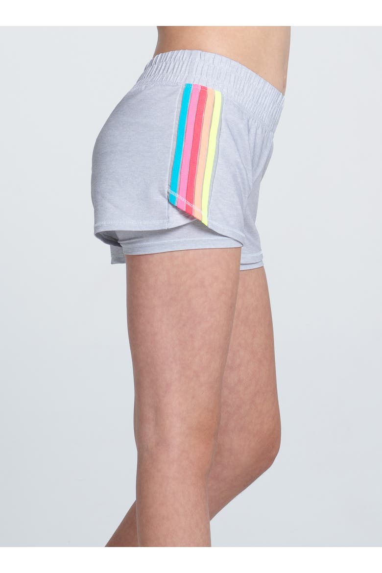 Prisma Stripe Short, Alternate, color, Heather Grey