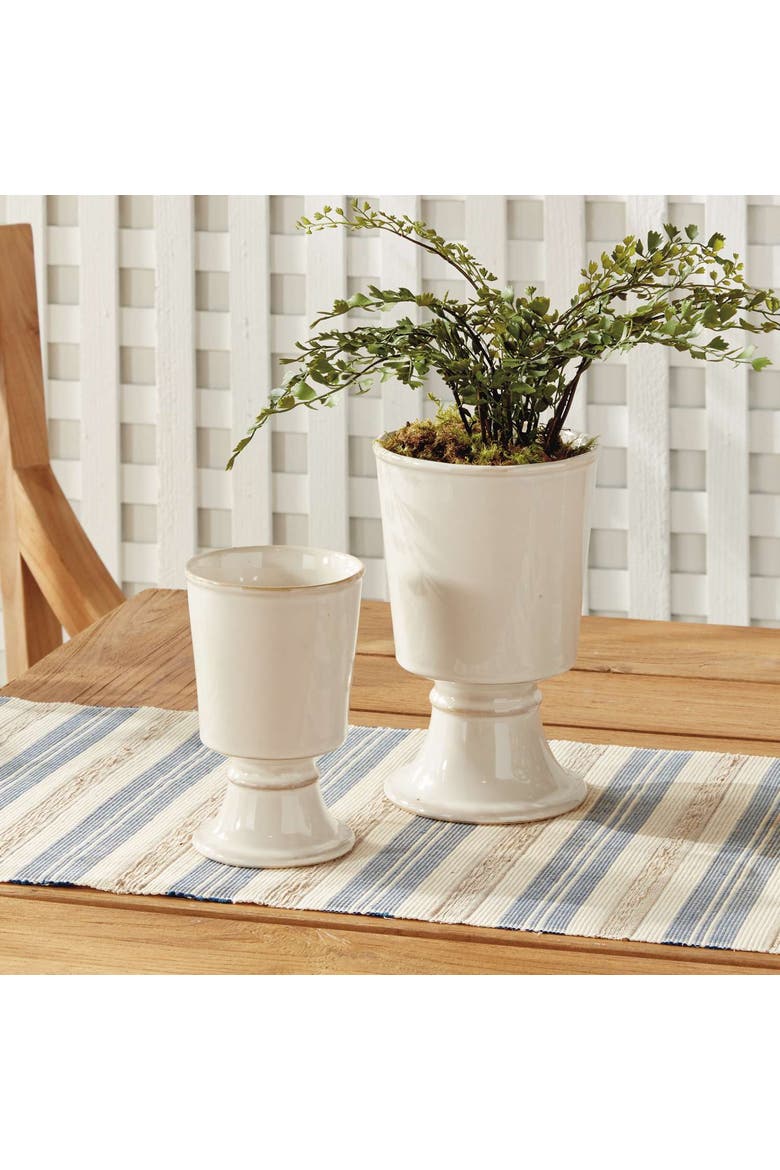 KELCY FOOTED CACHEPOTS Set of 2, Alternate, color, Off-White