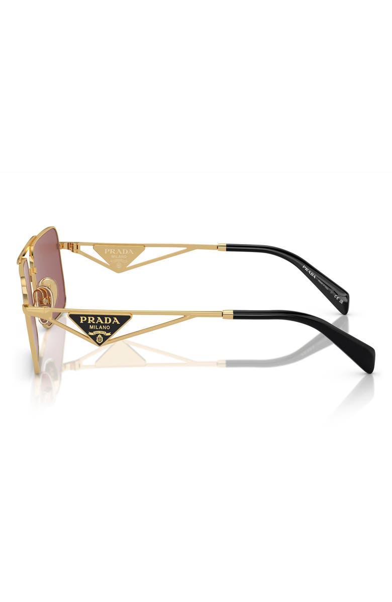 Prada 56mm Rectangular Sunglasses, Alternate, color,