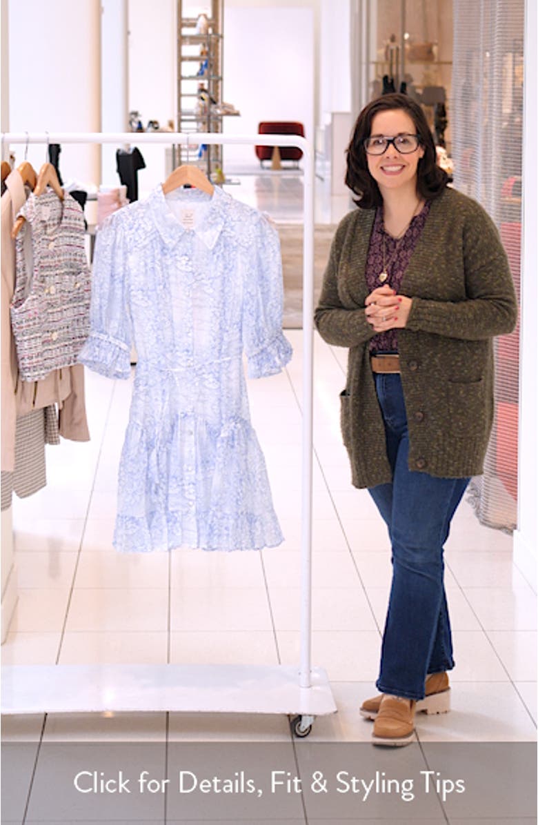 Gwendoline Floral Toile Shirtdress, sales video thumbnail