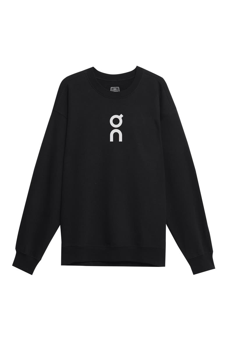 Club Crewneck Cotton Blend Sweatshirt, Alternate, color, BLACK