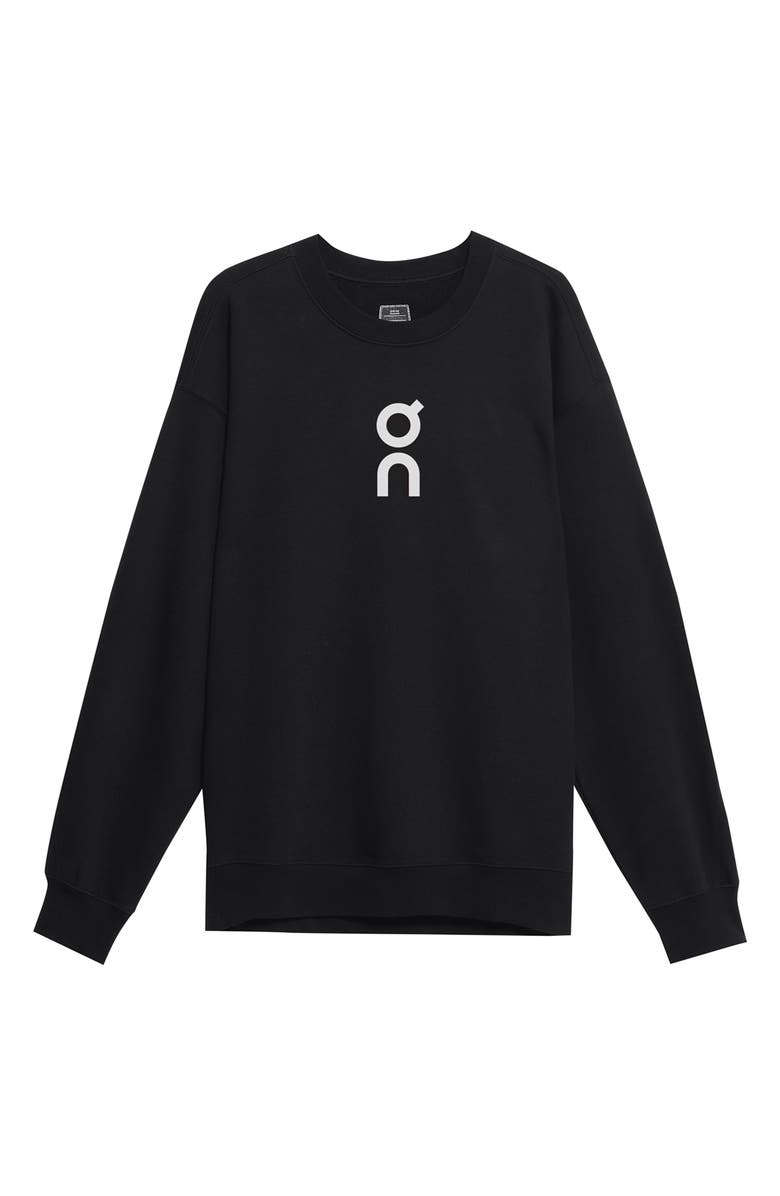 On Club Crewneck Cotton Blend Sweatshirt, Alternate, color, Black