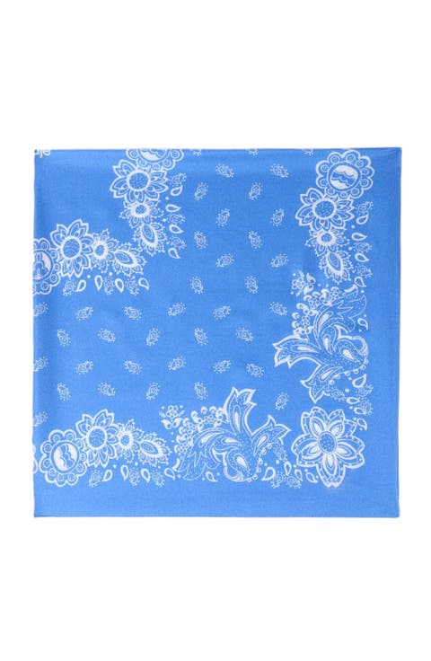 Bandana print silk scarf