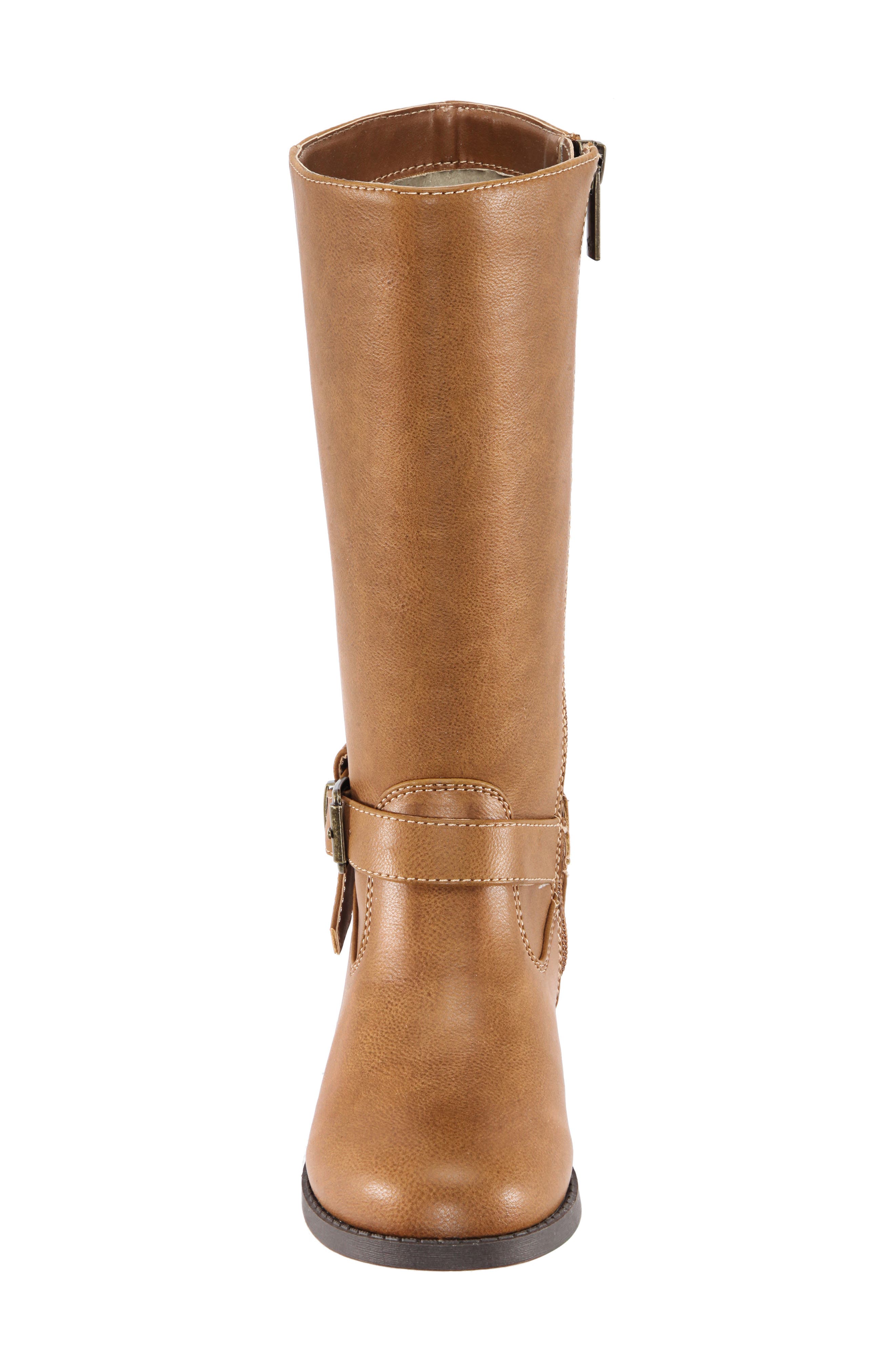 Galaxy Tall Riding Boot, Alternate, color, SADDLE TUMBLED