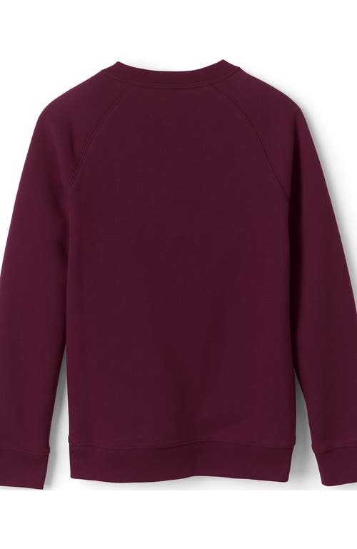 Lands' End School Uniform Kids Crew Sweatshirt In Burgundy