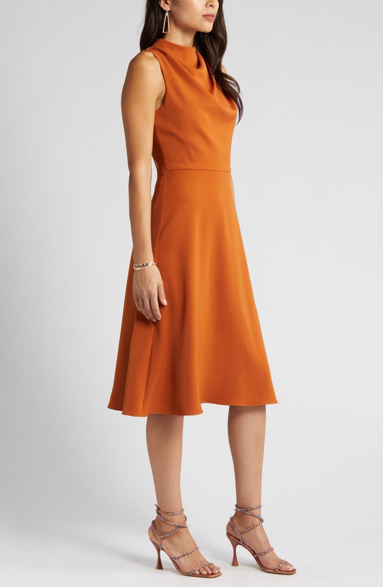 Black Halo Cleo Sleeveless Fit & Flare Midi Dress, Alternate, color, 