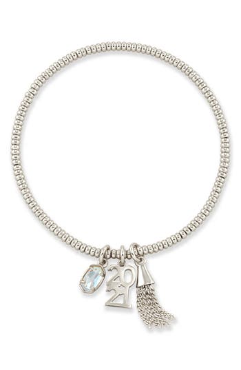 Kendra Scott 2024 Graduate Beaded Bracelet In Rhodium Dichroic Glass