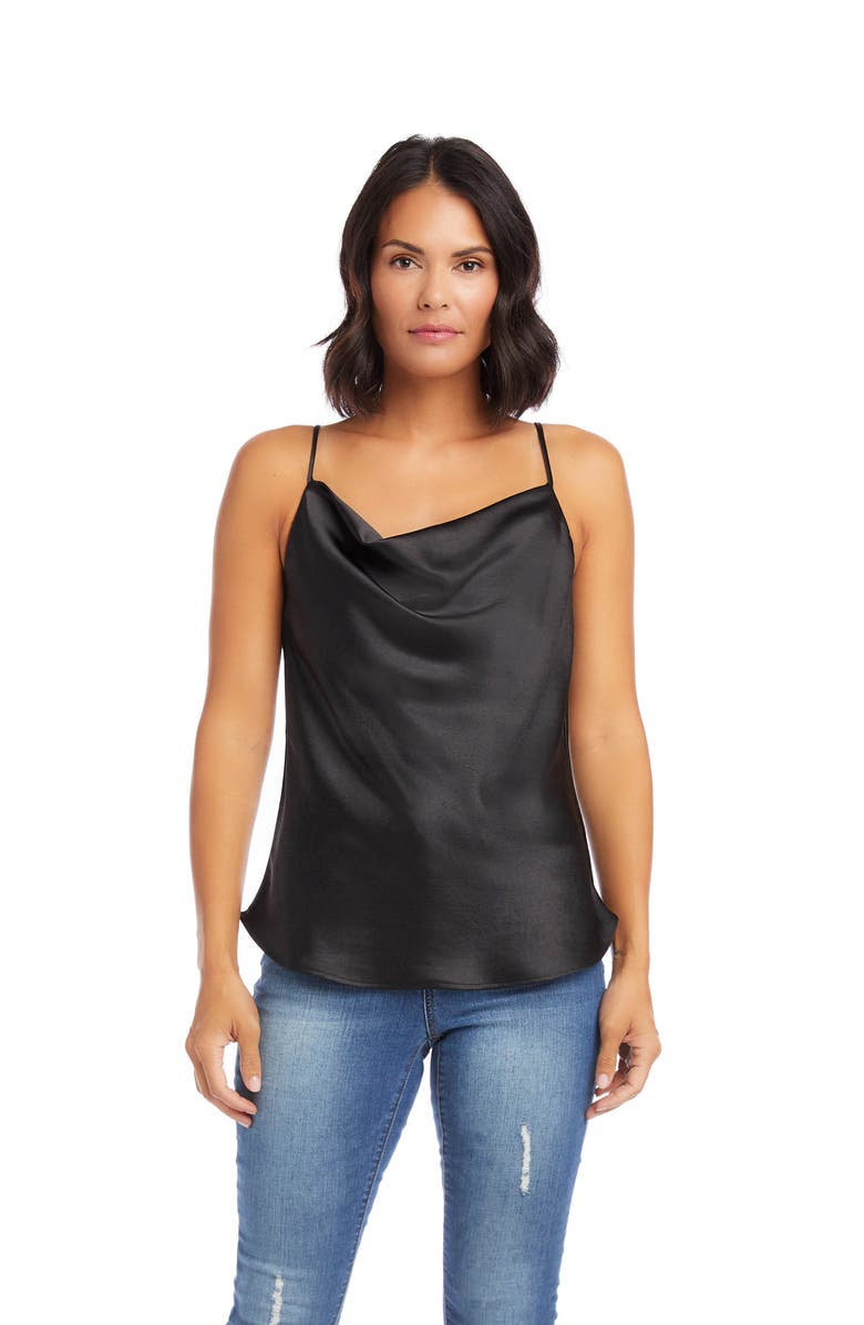 Karen Kane Draped Satin Camisole, Alternate, color,