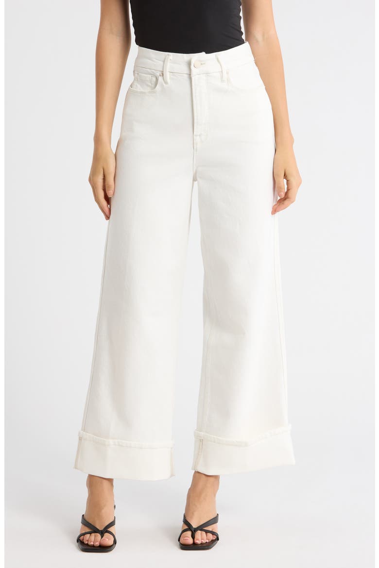 Soft Tech Good Skate Crop Wide Leg Jeans, Main, color, CLOUD WHITE001