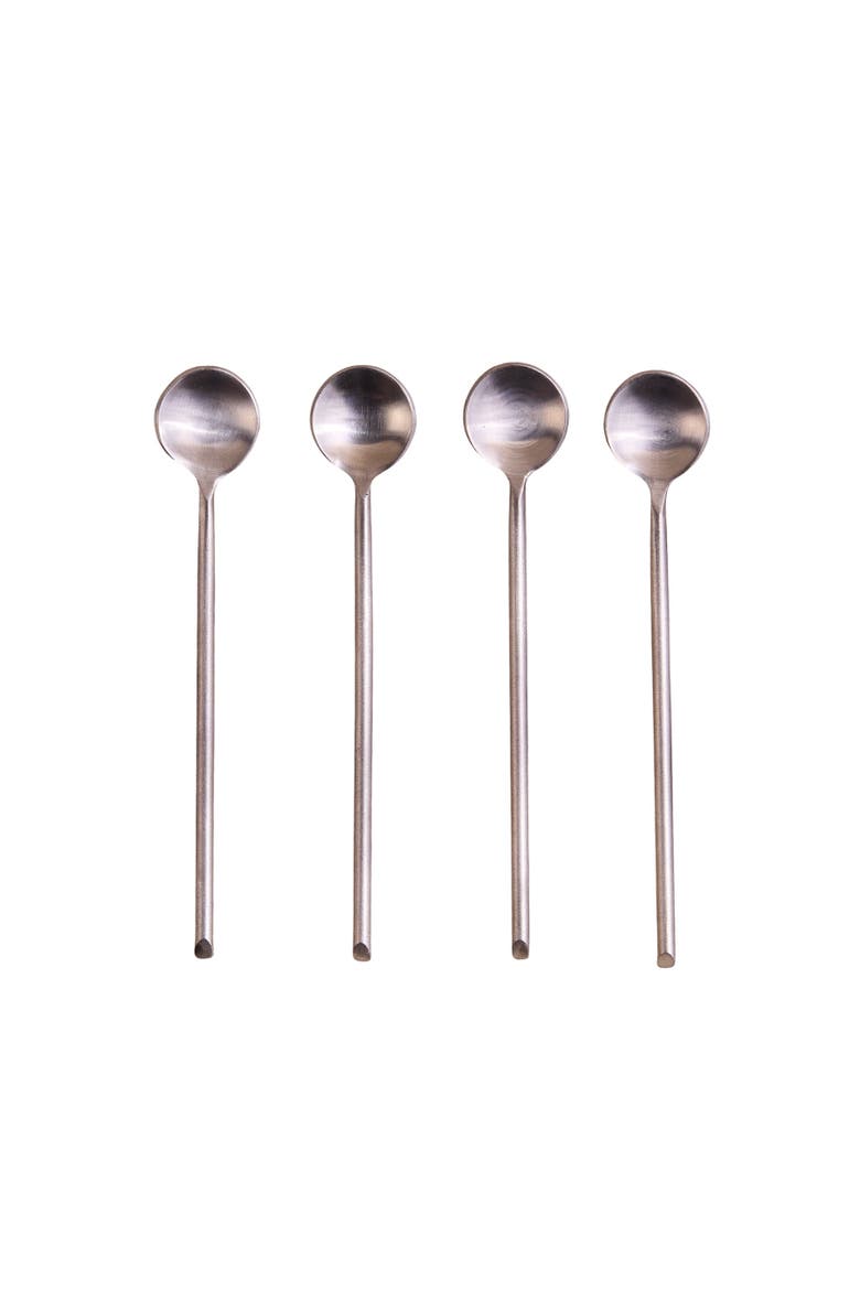 Thin Spoons - Set of 4, Main, color, Metallic Silver